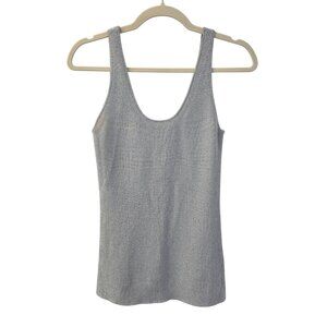 Rachel Roy Collection Silver Glitter Tank Top Size Medium